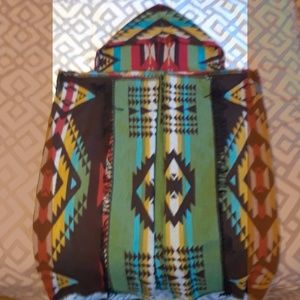 🎉SALE! Boho Reversible Hooded Cape